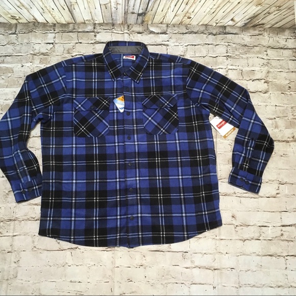 NWT wrangler plaid flannel long sleeve shirt - Picture 4 of 11
